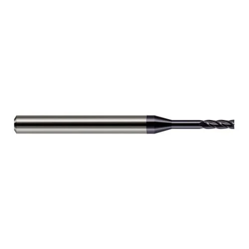 Harvey Tool 76475-C3 | 1.90mm Diameter x 1/8" Shank x 0.225" LOC x 1-1/2" OAL 4 Flute AlTiN Coated Carbide Square End Mill