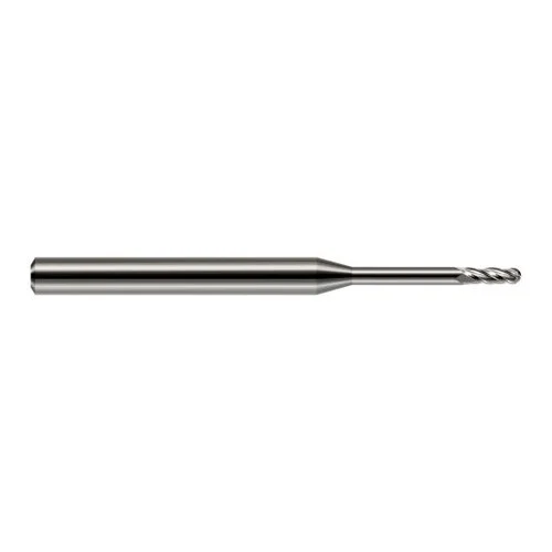 Harvey Tool 76831 | 1/32" Diameter x 0.0930" LOC x 1/8" Shank x 1-1/2" OAL Uncoated Carbide Miniature Ball Deburring End Mill