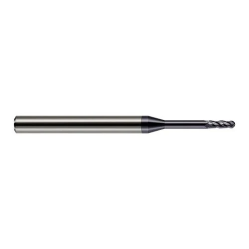 Harvey Tool 76912-C3 | 3/16" Diameter x 0.5700" LOC x 3/16" Shank x 2-1/2" OAL AlTiN Coated Carbide Miniature Ball Deburring End Mill