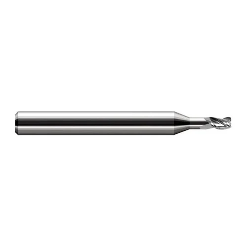 Harvey Tool 827108 | 1/8" Diameter x 1/8" Shank x 3/16" LOC x 2-1/2" OAL 0.0300" Radius Uncoated Carbide Corner Radius End Mill