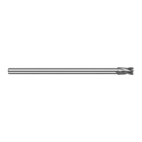 Harvey Tool 829008 | 0.125" Diameter x 0.118" Shank x 0.187" LOC x 2.500" OAL x 0.015" Radius 4 Flute Uncoated Carbide Corner Radius End Mill