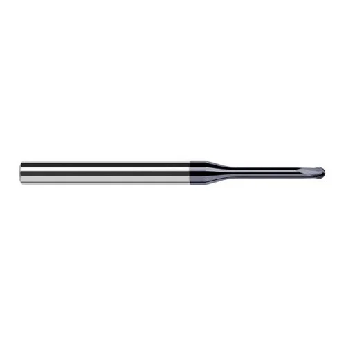 Harvey Tool 863316-C6 | 1/4" Diameter x 1/4" Shank x 0.2000" LOC x 3" OAL 2FL AlTiN Nano Coated Carbide Ball End Mill