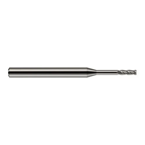 Harvey Tool 877708 | 1/8" Diameter x 1/8" Shank x 3/8" LOC x 2" OAL 0.0100" Radius Uncoated Carbide Corner Radius End Mill