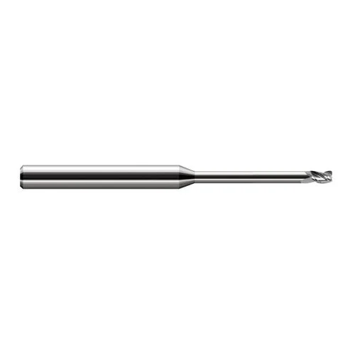 Harvey Tool 917908 | 1/8" Diameter x 1/8" Shank x 3/16" LOC x 2-1/2" OAL 0.0050" Radius Uncoated Carbide Corner Radius End Mill