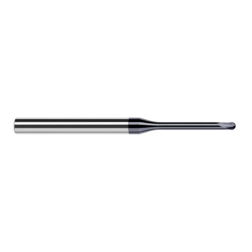 Harvey Tool 919162-C6 | 1/16" Diameter x 1/4" Shank x 0.0500" LOC x 2-1/2" OAL 2FL AlTiN Nano Coated Carbide Ball End Mill