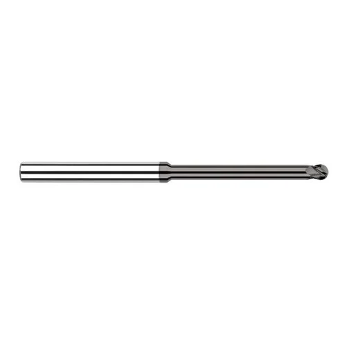 Harvey Tool 939515 | 1/64" Diameter x 1/8" Shank x 0.0230" LOC x 2-1/2" OAL 4FL CVD Diamond Coated Carbide Ball End Mill