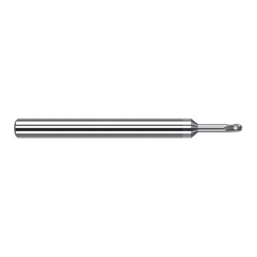 Harvey Tool 947110-C8 | 5/32" Diameter x 3/16" Shank x 15/64" LOC x 3" OAL 3FL TiB2 Coated Carbide Ball End Mill
