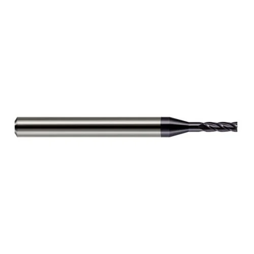 Harvey Tool 956810-C3 | 0.010" Diameter x 1/8" Shank x 0.030" LOC x 1.500" OAL 4 Flute AlTiN Coated Carbide Square End Mill