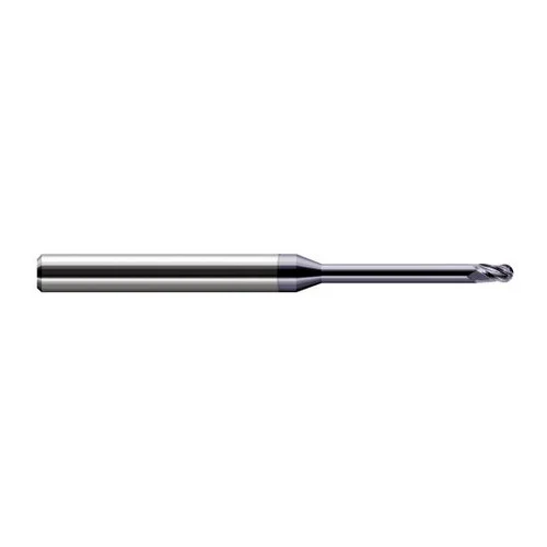 Harvey Tool 966100-C3 | 0.1000" Diameter x 0.1500" LOC x 1/8" Shank x 2-1/2" OAL AlTiN Coated Carbide Miniature Ball Deburring End Mill