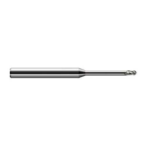 Harvey Tool 966116 | 1/4" Diameter x 0.3750" LOC x 1/4" Shank x 4" OAL Uncoated Carbide Miniature Ball Deburring End Mill