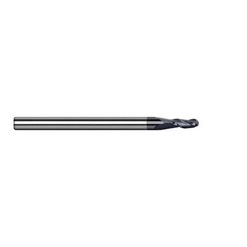 Harvey Tool 968045-C6 | 2.000mm Diameter x 4.000mm Shank x 3.000mm LOC x 50.000mm OAL 3FL AlTiN Nano Coated Carbide Ball End Mill