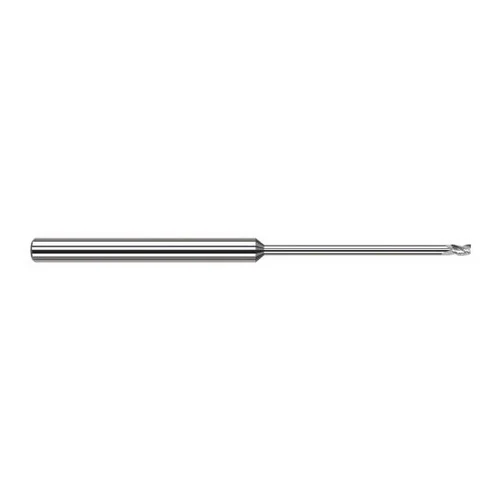 Harvey Tool 977400 | 0.100" Diameter x 1/8" Shank x 0.150" LOC x 4.000" OAL 3 Flute Uncoated Carbide Square End Mill