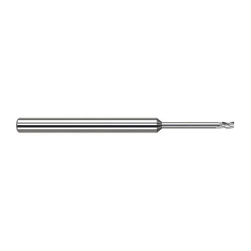 Harvey Tool 982115 | 1/64" Diameter x 1/8" Shank x 0.022" LOC x 2-1/2" OAL x 3 Flute Uncoated Carbide Square End Mill