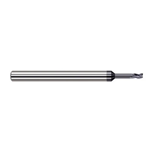 Harvey Tool 985408-C6 | 1/8" Diameter x 1/8" Shank x 3/16" LOC x 2-1/2" OAL 4FL AlTiN Nano Coated Carbide Single End Mill for Exotic Alloys