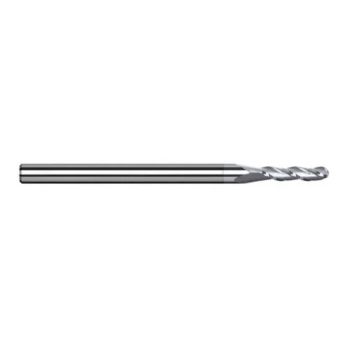 Harvey Tool 989760-C8 | 0.0600" Diameter x 1/8" Shank x 0.1800" LOC x 1-1/2" OAL 3FL TiB2 Coated Carbide Ball End Mill