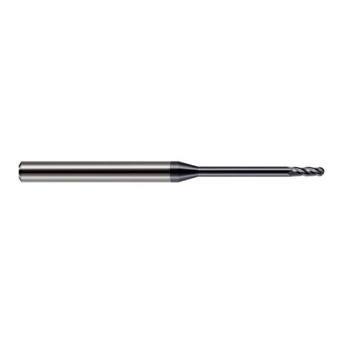 Harvey Tool 991110-C3 | 0.0100" Diameter x 0.0300" LOC x 1/8" Shank x 1-1/2" OAL AlTiN Coated Carbide Miniature Ball Deburring End Mill