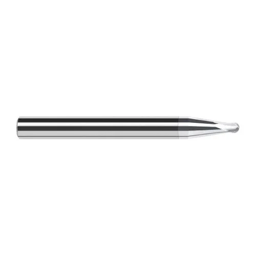 Harvey Tool 995621-C8 | 1/16" Diameter x 1/4" Shank x 0.0500" LOC x 2-1/2" OAL 2FL TiB2 Coated Carbide Ball End Mill