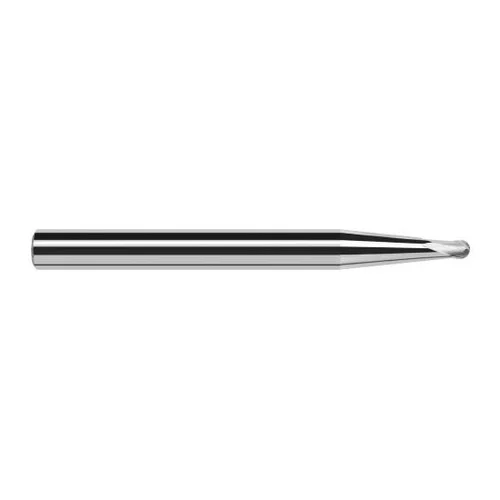 Harvey Tool 996014 | 3/64" Diameter x 3/16" Shank x 0.0380" LOC x 2" OAL 2FL Uncoated Carbide Ball End Mill