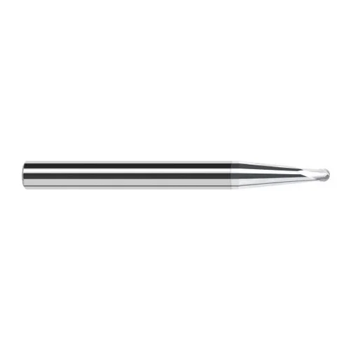 Harvey Tool 996035-C8 | 3/32" Diameter x 1/4" Shank x 0.0740" LOC x 2-1/2" OAL 2FL TiB2 Coated Carbide Ball End Mill