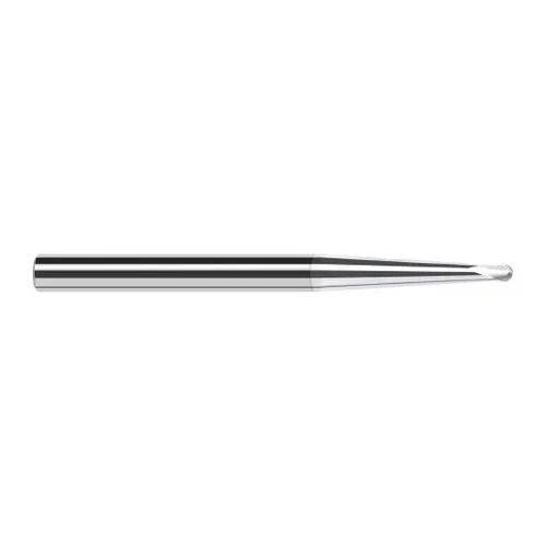 Harvey Tool 996614-C8 | 1/32" Diameter x 3/16" Shank x 0.0250" LOC x 2-1/2" OAL 2FL TiB2 Coated Carbide Ball End Mill