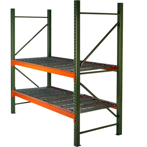 Husky Rack & Wire Teardrop Pallet Rack Starter With Wire Deck - 96"W x 36"D x 96"H