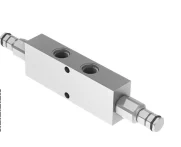 In-line Dual Counterbalance Valves: SAE-08 Port Size, 4:1 Pilot Ratio, 5075 Max PSI