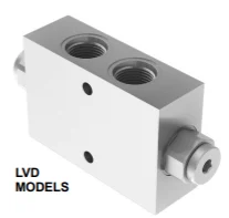 In-line Dual PO Check Valves: SAE-08 Port Size, 1:3.3 Pilot Ratio, 65 PSI Cracking Pressure,9.2 GPM, 5075 PSI
