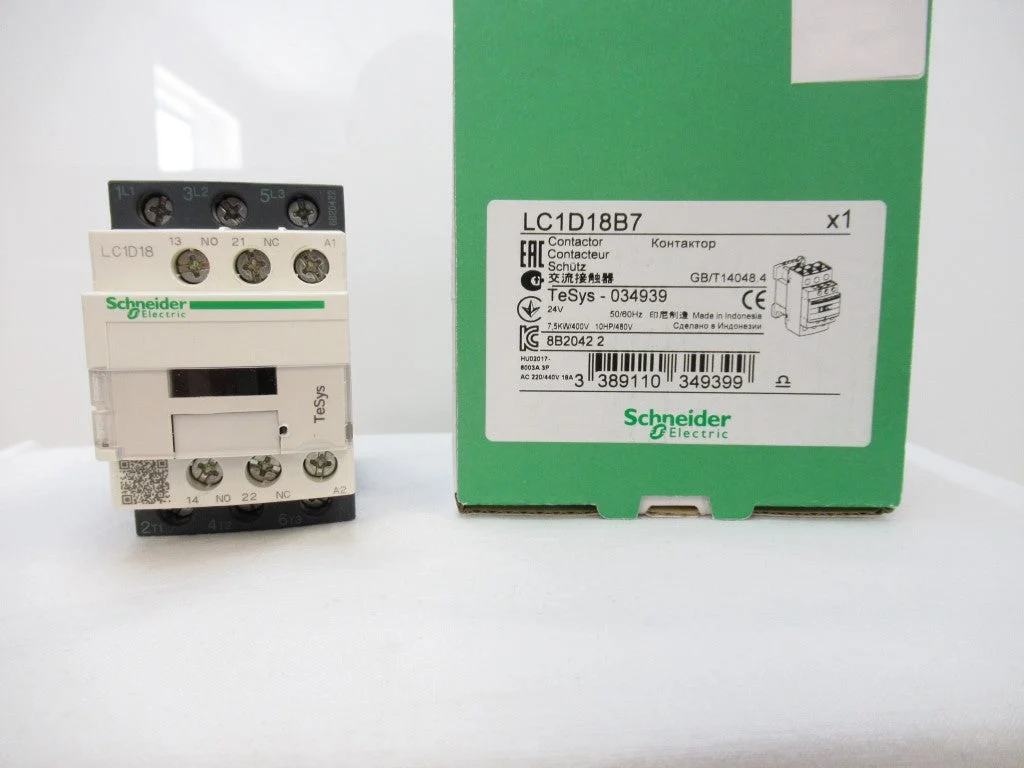 LC1D18B7 Schneider Electric TeSys D Contactor 600VAC, 18A, 3 Pole