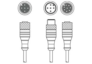 Leuze K-Y1 M12A-2m-M12A-S-PUR: Interconnection Cable - 50118182