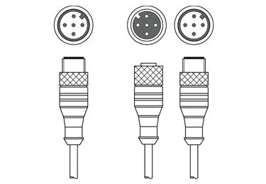Leuze K-YCN M12A-M12A-S-PUR: Interconnection Cable - 50118185