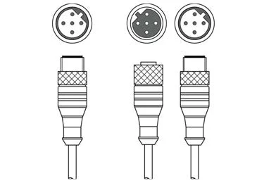 Leuze K-YPB M12A-5m-M12A-S-PUR: Interconnection Cable - 50123265