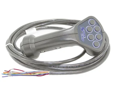 LU Handle in Grey, Single Momentary Trigger, 6 Momentary Buttons, 10 Foot Wire Harness. Sealed Switches