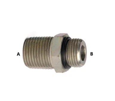 Male O-Ring Boss to Pipe Straight: 1/2-14 A, SAE 6 B