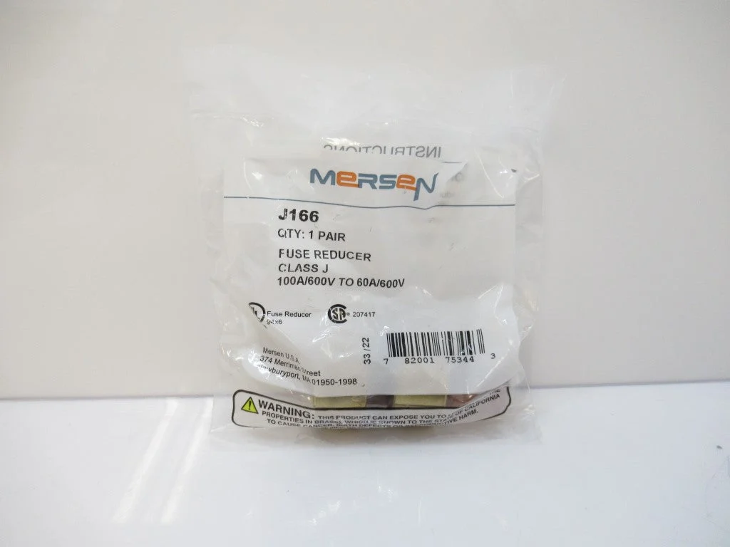 Mersen J166Fuse Reducer Class J 100A / 600V To 60A / 600V, Sold Per Pair