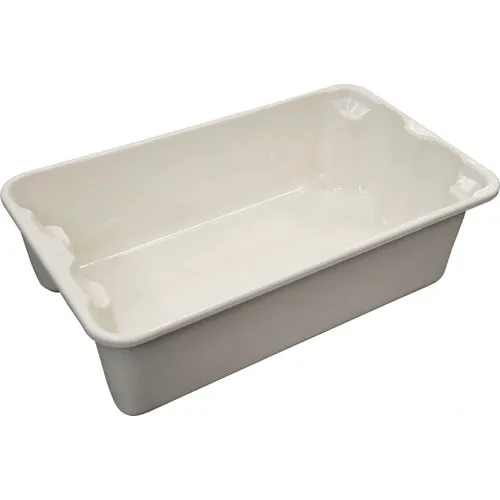MFG Tray Molded Fiberglass Nest & Stack Tote, 17-7/8"L x 10-5/8"W x 5"H, White - Pkg Qty 10