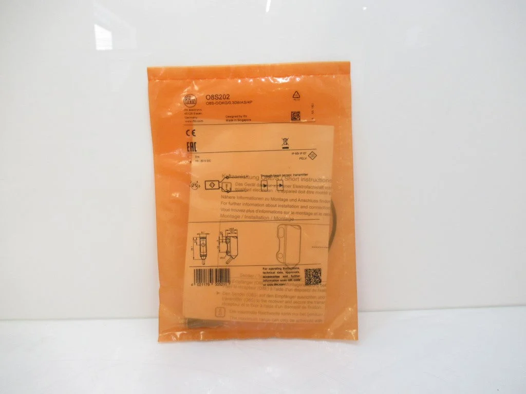 O8S202 Ifm Electronic Through-Beam Sensor Transmitter; Red Light