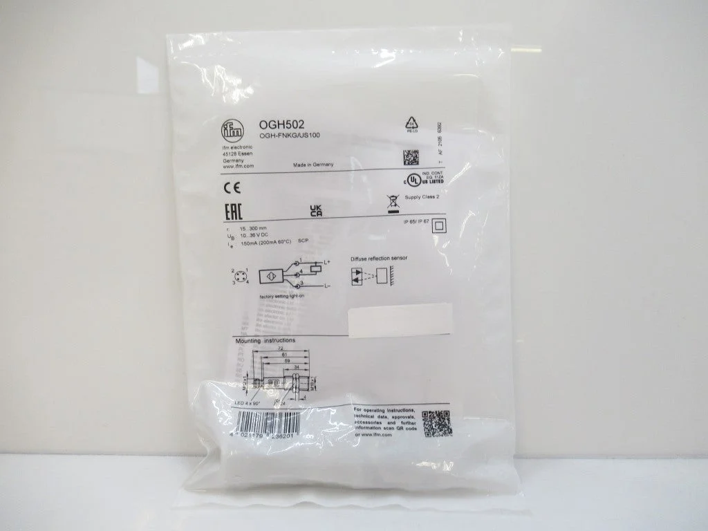 OGH502 Ifm Electronic OGH-FNKG/US100 Diffuse Reflection Sensor