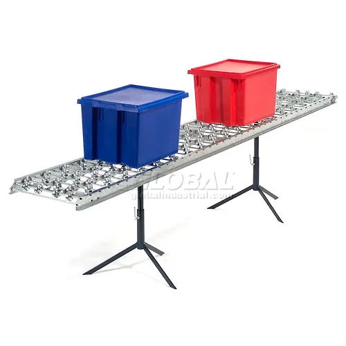 Omni Metalcraft Steel Skate Wheel Conveyor Straight Section WSHS3-12-8-10-LL