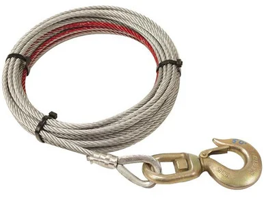 Pierce 3/8 in x 75 ft Cable with Swivel Hook