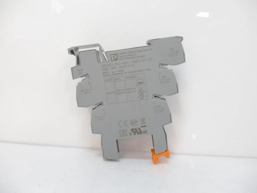 PLC-BSC-24DC/21-21 29 67 015 Phoenix Contact Relay Base, Gray