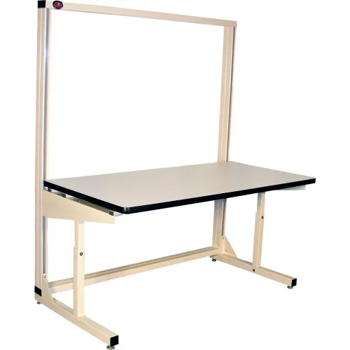 Pro-Line 48"W x 30"D FL4830ESD Flex-Line Single Sided Workbench - ESD Laminate Top