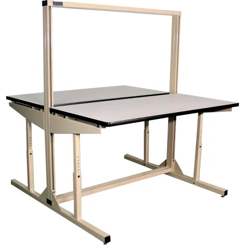 Pro-Line 48"W x 30"D FL4830ESDD Flex-Line Dual Sided Workbench - ESD Laminate Top