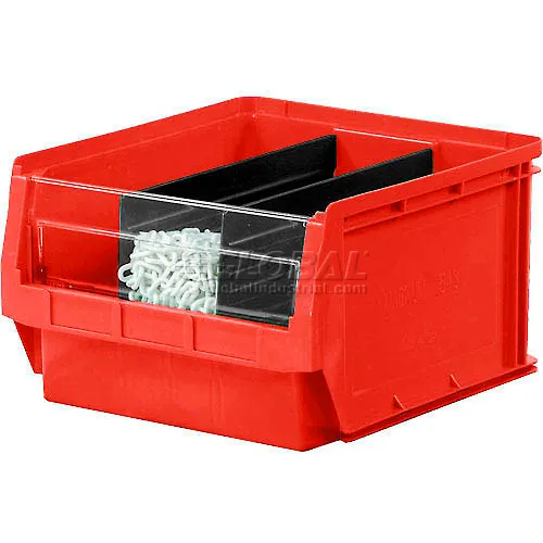 Quantum Storage® Plastic Magnum Stacking Bin, 20"L x 12"W x 6"H, Red - Pkg Qty 6