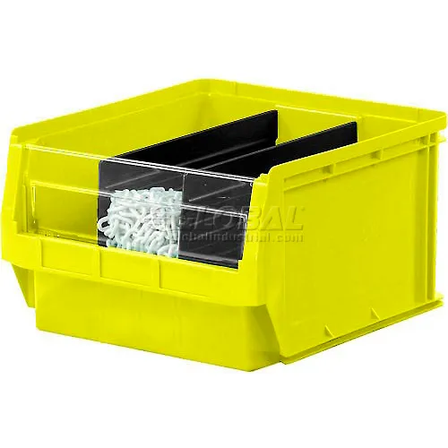 Quantum Storage® Plastic Magnum Stacking Bin, 20"L x 12"W x 6"H, Yellow - Pkg Qty 6