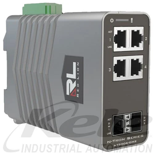 Red Lion NT-5006-DM2-0000 Gigabit Managed Industrial Ethernet Switch