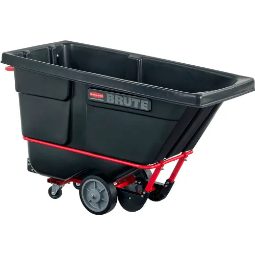 Rubbermaid® Brute Rotomolded Tilt Truck, Heavy Duty, 1/2 Cubic Yard, Black