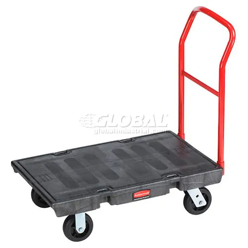 Rubbermaid® FG440300BLA Plastic Deck Platform Truck 36 x 24 1000 Lb. Capacity