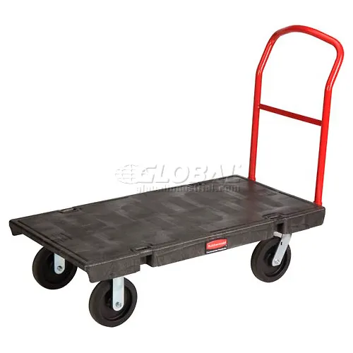 Rubbermaid® FG443600BLA Plastic Deck Platform Truck 48 x 24 2000 Lb. Capacity