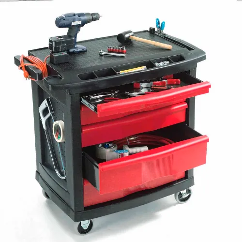 Rubbermaid FG773488BLA 5 Drawer Mobile Work Center