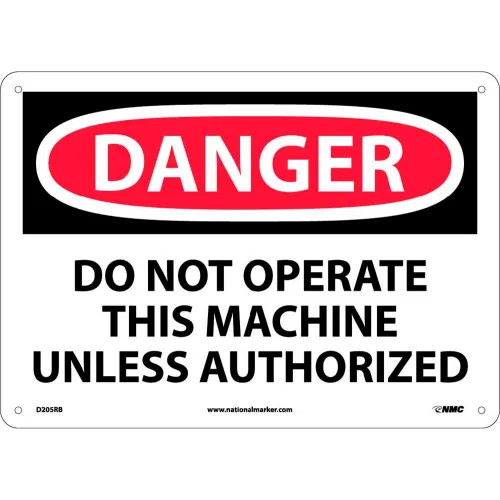 Safety Signs - Danger Do Not Operate - Rigid Plastic 10"H X 14"W